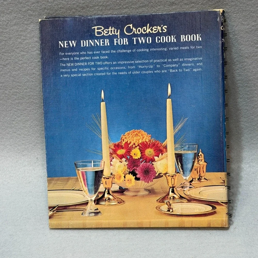 Vintage 1964 Betty Crocker New Dinner for Two Cookbook 1st Ed 1st Print Ring